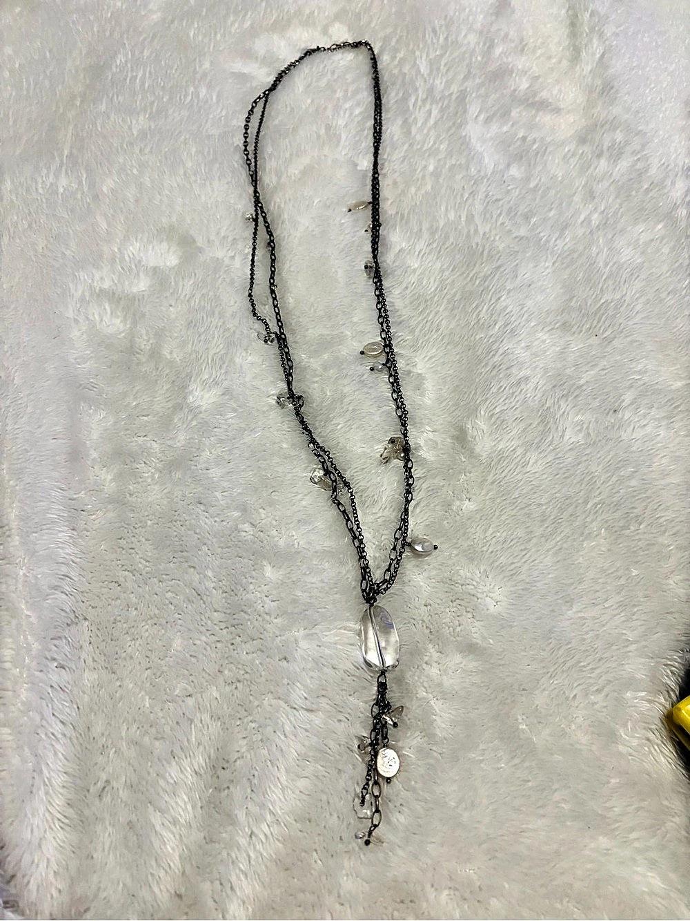 Judith Ripka Layered Crystal Pendant Charm Necklace
